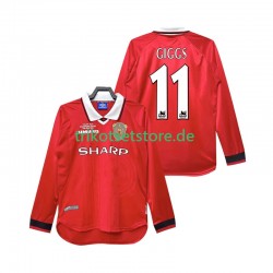 Manchester United Giggs 11 Retro 1999 2000 Herren Trikot Heim Langarm