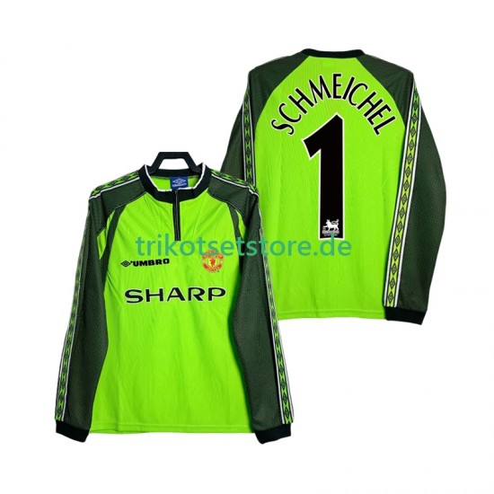 Manchester United Torwart SCHMEICHEL 1 Retro 1998 2000 Herren Trikot Heim Langarm