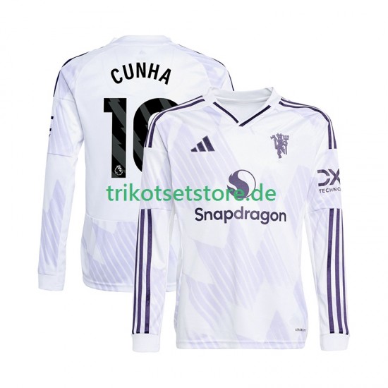 Manchester United Matheus Cunha 10 2025-2026 Herren Trikot Auswärts Langarm