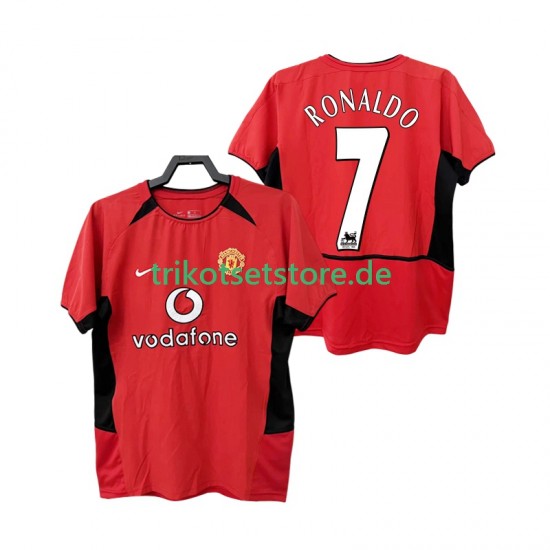 Manchester United RONALDO 7 Retro 2002 2004 Herren Trikot Heim Kurzarm