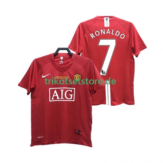 Manchester United RONALDO 7 Retro 2007 2008 Herren Trikot Heim Kurzarm