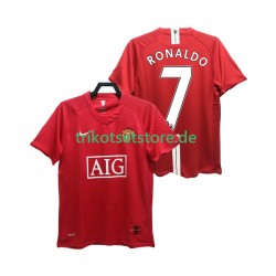 Manchester United RONALDO 7 Retro Premier League 2007 2008 Herren Trikot Heim Kurzarm