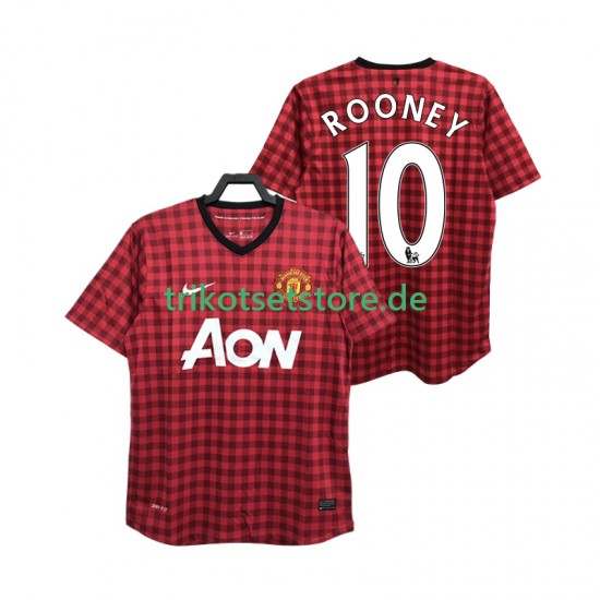 Manchester United ROONEY 10 Retro 2012 2013 Herren Trikot Heim Kurzarm