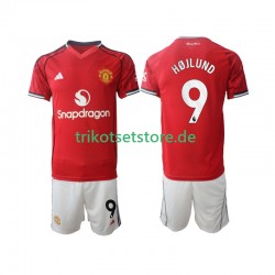 Manchester United Rasmus Hojlund 9 2025-2026 Kinder Trikotset Heim Kurzarm