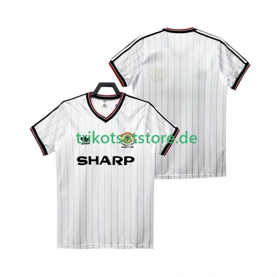 Manchester United Retro 1983 1984 Herren Trikot Auswärts Kurzarm