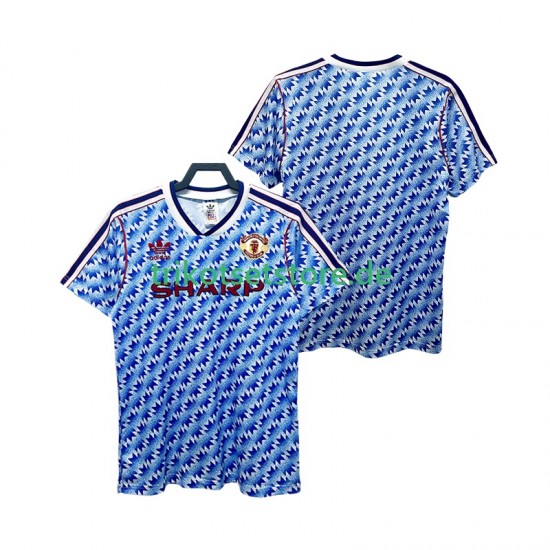 Manchester United Retro 1990 1992 Herren Trikot Auswärts Kurzarm