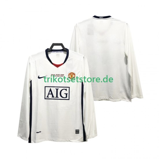 Manchester United Retro Champions League 2008 2009 Herren Trikot Auswärts Langarm