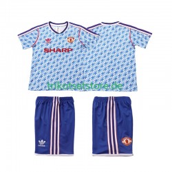Manchester United Retro 1990 1992 Kinder Trikotset Auswärts Kurzarm