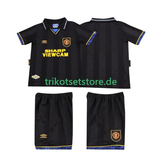 Manchester United Retro 1993 1994 Kinder Trikotset Auswärts Kurzarm