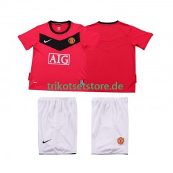 Manchester United Retro 2009 2010 Kinder Trikotset Heim Kurzarm
