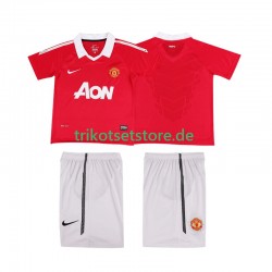 Manchester United Retro 2010 2011 Kinder Trikotset Heim Kurzarm