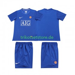 Manchester United Retro 2008 2009 Kinder Trikotset Ausweich Kurzarm