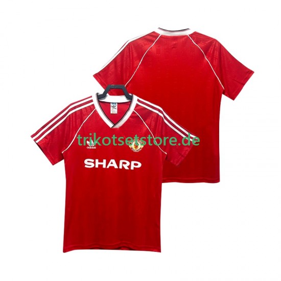 Manchester United Retro 1988 1990 Herren Trikot Heim Kurzarm