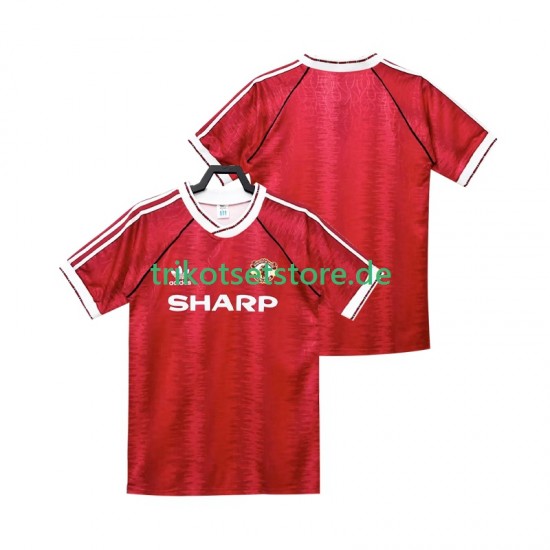 Manchester United Retro 1990 1992 Herren Trikot Heim Kurzarm