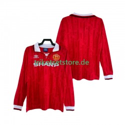 Manchester United Retro 1992 1994 Herren Trikot Heim Langarm