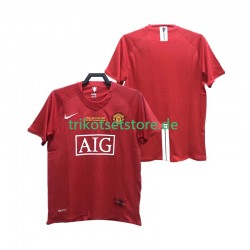 Manchester United Retro 2007 2008 Herren Trikot Heim Kurzarm