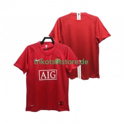 Manchester United Retro Premier League 2007 2008 Herren Trikot Heim Kurzarm