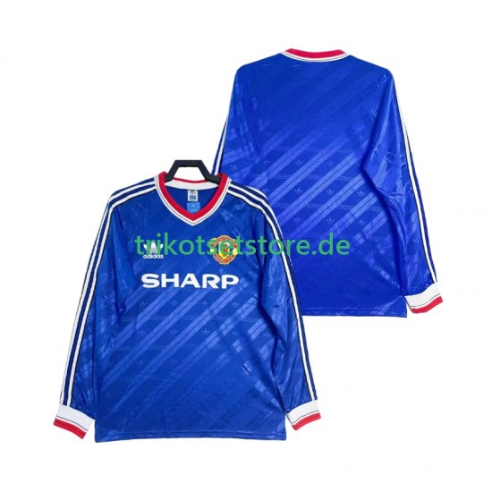 Manchester United Retro 1986 1988 Herren Trikot Ausweich Langarm
