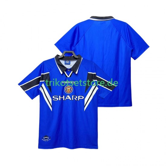 Manchester United Retro 1996 1998 Herren Trikot Ausweich Kurzarm