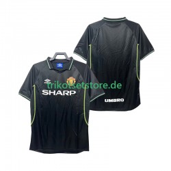 Manchester United Retro 1998 1999 Herren Trikot Ausweich Kurzarm