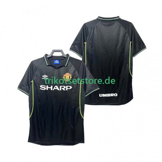 Manchester United Retro 1998 1999 Herren Trikot Ausweich Kurzarm