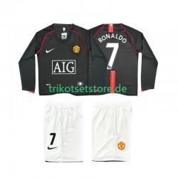 Manchester United Ronaldo 7 Retro 2007 2008 Kinder Trikotset Auswärts Langarm