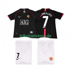 Manchester United Ronaldo 7 Retro 2007 2008 Kinder Trikotset Auswärts Kurzarm