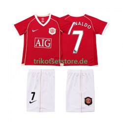 Manchester United Ronaldo 7 Retro 2006 2007 Kinder Trikotset Heim Kurzarm