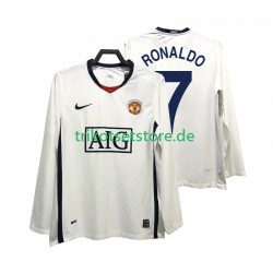 Manchester United Ronaldo 7 Retro Premier League 2008 2009 Herren Trikot Auswärts Langarm