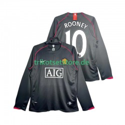 Manchester United Rooney 10 Retro 2007 2008 Herren Trikot Auswärts Langarm