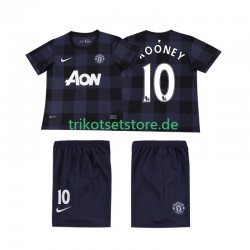 Manchester United Rooney 10 Retro 2013 2014 Kinder Trikotset Auswärts Kurzarm