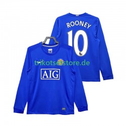 Manchester United Rooney 10 Retro 2008 2009 Herren Trikot Ausweich Langarm