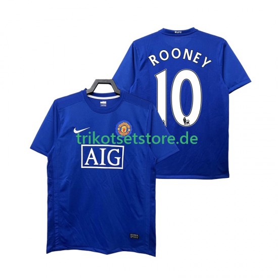 Manchester United Rooney 10 Retro 2008 2009 Herren Trikot Ausweich Kurzarm