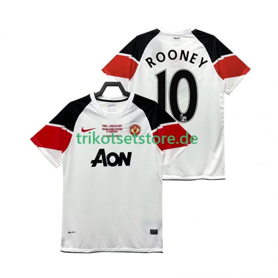 Manchester United Rooney 10 Retro Champions League 2011 2012 Herren Trikot Ausweich Kurzarm