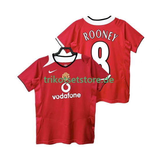 Manchester United Rooney 8 Retro 2005 2006 Herren Trikot Heim Kurzarm