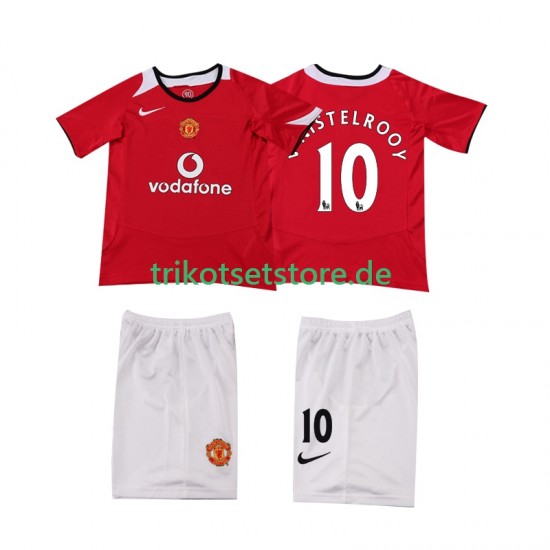 Manchester United Ruud van Nistelrooy Retro 2005 2006 Kinder Trikotset Heim Kurzarm
