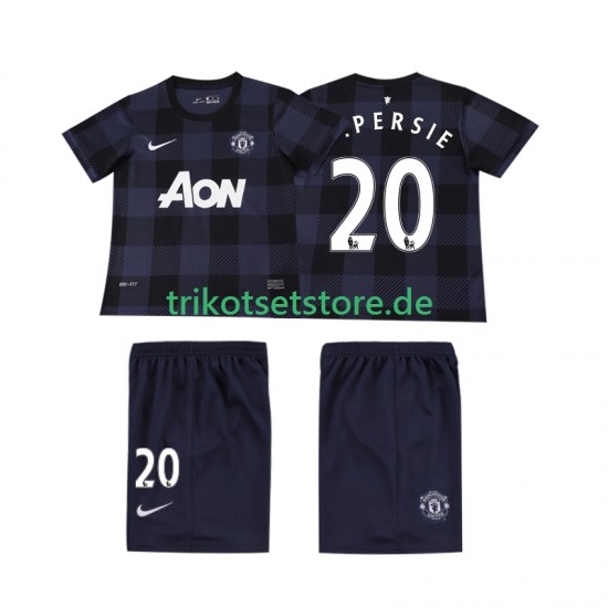Manchester United V PERSIE 20 Retro 2013 2014 Kinder Trikotset Auswärts Kurzarm
