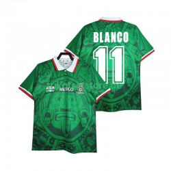 Mexiko BLANCO 11 Retro 1998 Herren Trikot Heim Kurzarm