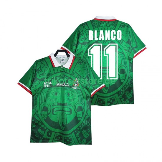 Mexiko BLANCO 11 Retro 1998 Herren Trikot Heim Kurzarm