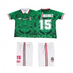Mexiko HERNANDEZ 15 Retro 1998 Kinder Trikotset Heim Kurzarm