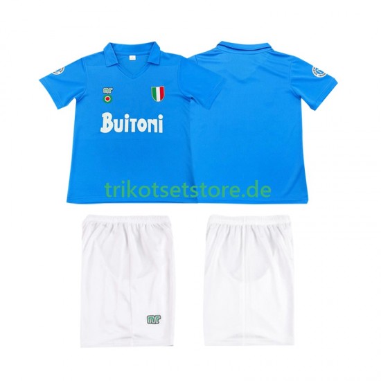 SSC Neapel Retro 1987 1988 Kinder Trikotset Heim Kurzarm
