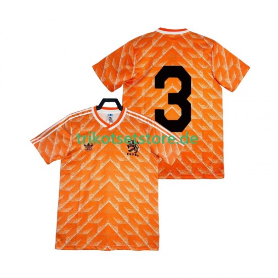 Niederlande 3 Retro 1988 Herren Trikot Heim Kurzarm