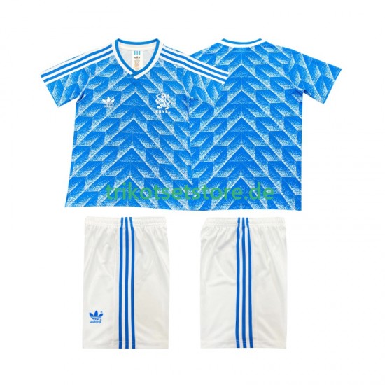 Niederlande Retro 1988 Kinder Trikotset Auswärts Kurzarm