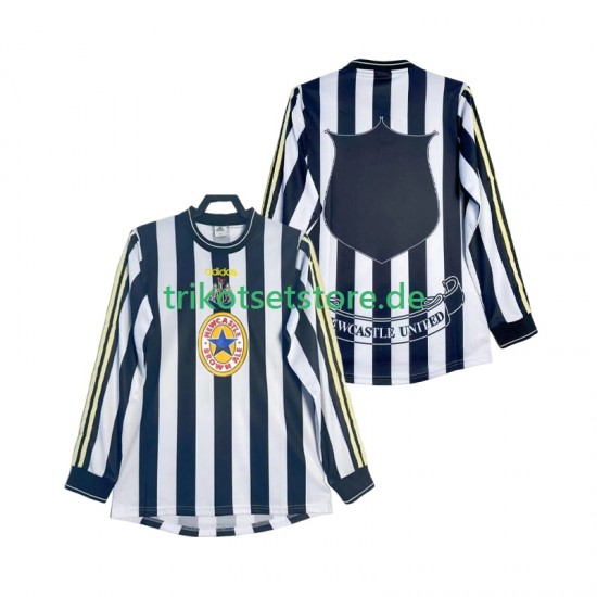 Newcastle United Retro 1997 1999 Herren Trikot Heim Langarm