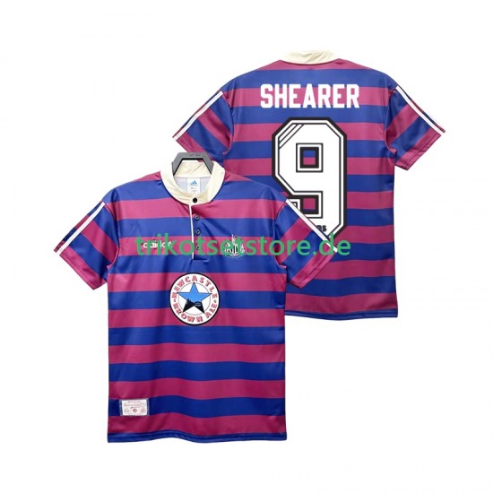 Newcastle United SHEARER 9 Retro 1995 1997 Herren Trikot Auswärts Kurzarm