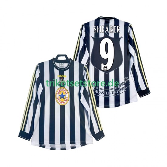 Newcastle United SHEARER 9 Retro 1997 1999 Herren Trikot Heim Langarm