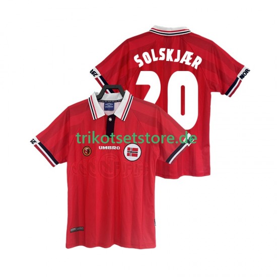 Norwegen Retro SOLSKJAER 20 1998 Herren Trikot Heim Kurzarm