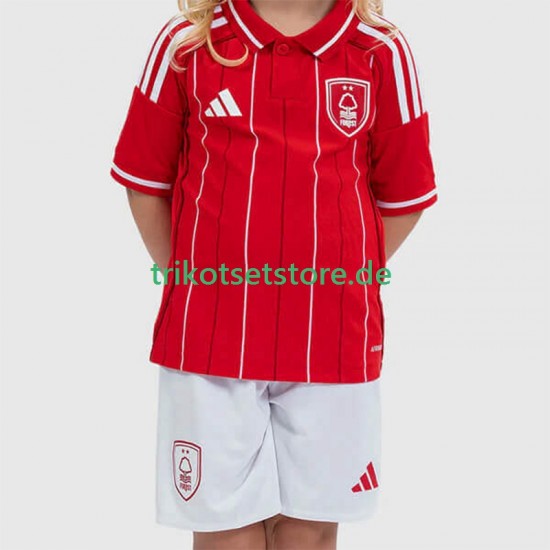 Nottingham Forest 2025-2026 Kinder Trikotset Heim Kurzarm
