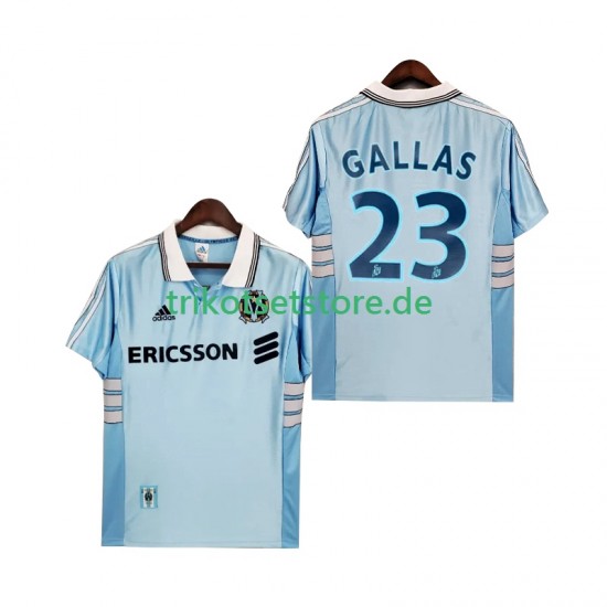 Olympique Marseille Gallas 23 Retro 1998 1999 Herren Trikot Auswärts Kurzarm