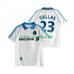 Olympique Marseille Gallas 23 Retro 1998 1999 Herren Trikot Heim Kurzarm